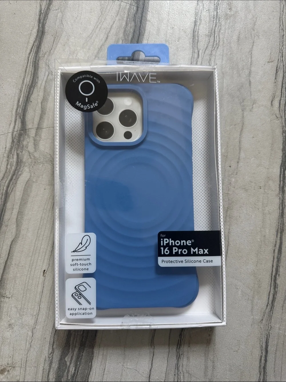 Protective Silicone Case for iPhone 16 Pro Max - Blue
